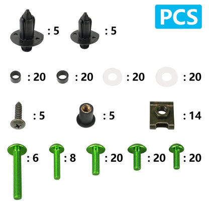 Fairing Bolt Kit – 190PCS Screw Set | Universal